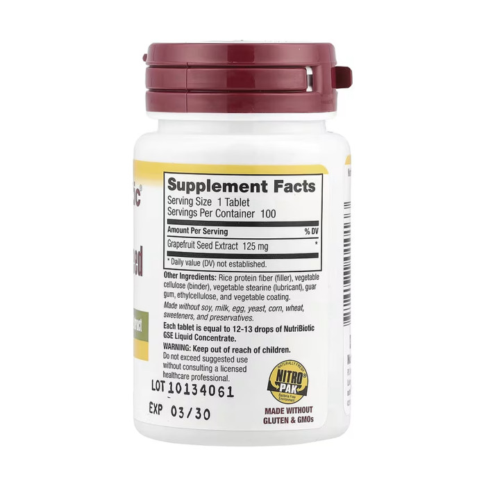 Grapefruit Seed Extract 125mg - 100 tabs — офіційна ціна та характеристики