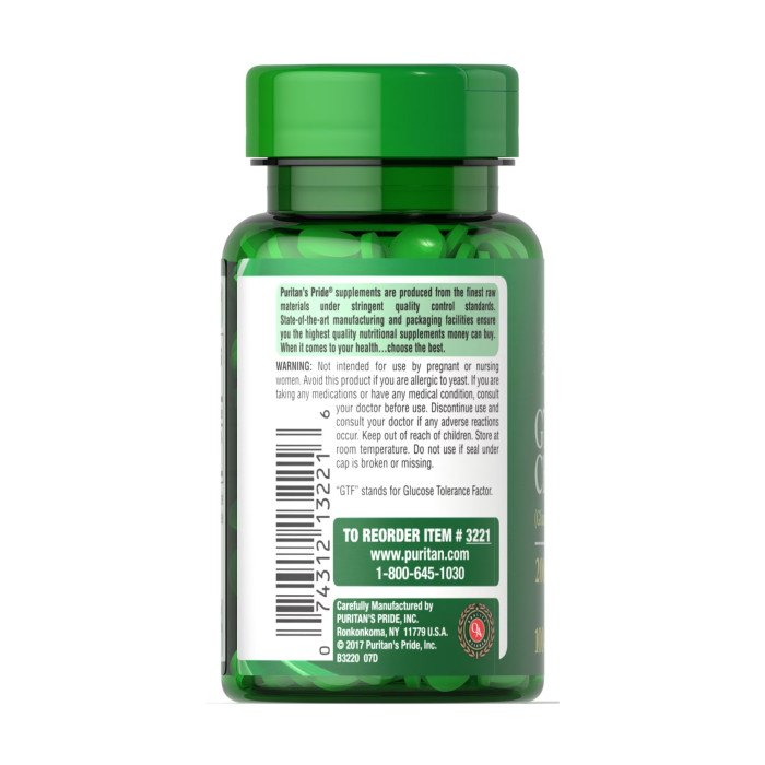 GTF Chromium 200 mcg - 100 tabs