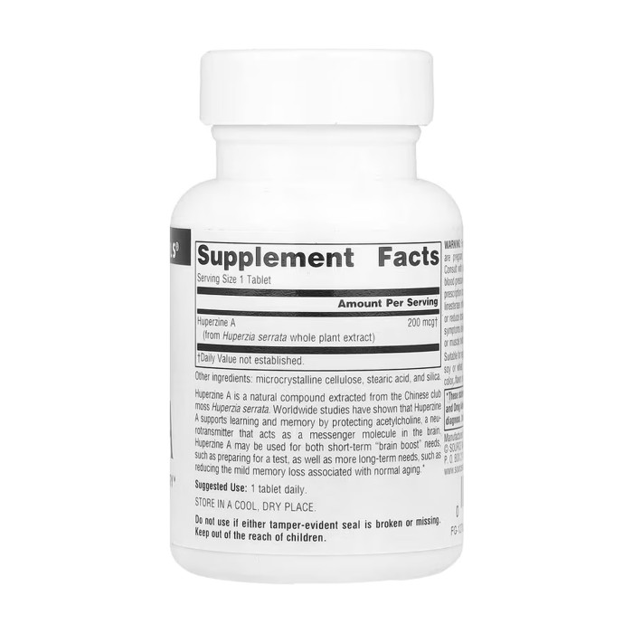 Huperzine A 200 mcg - 60 tabs — офіційна ціна та характеристики