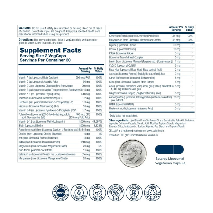 Liposomal Multivitamin Womens - 60 vcaps — офіційна ціна та характеристики