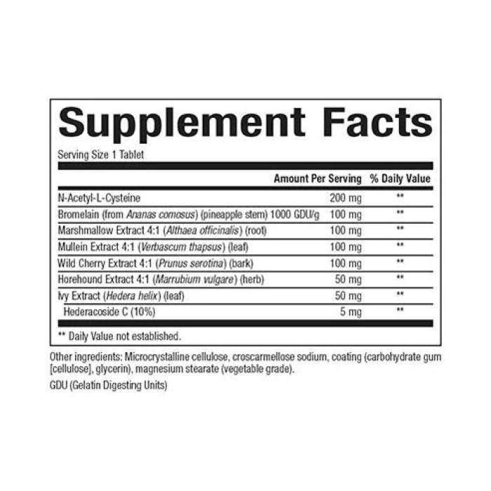 Lung, Bronchial & Sinus Health - 45 tabs — офіційна ціна та характеристики