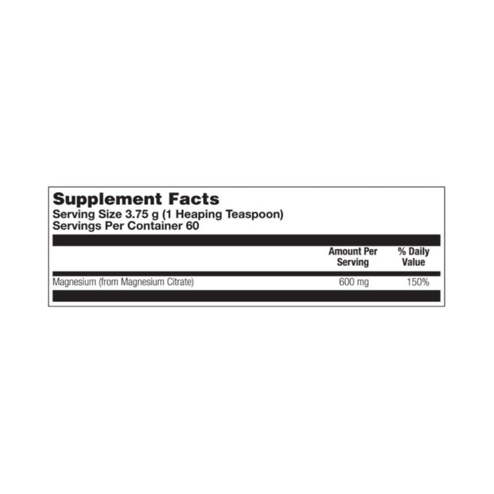 Magnesium Citrate 600mg - 225g