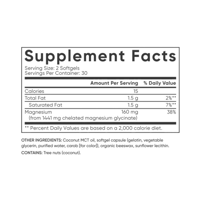Magnesium Glycinate 160mg - 60 softgels — офіційна ціна та характеристики