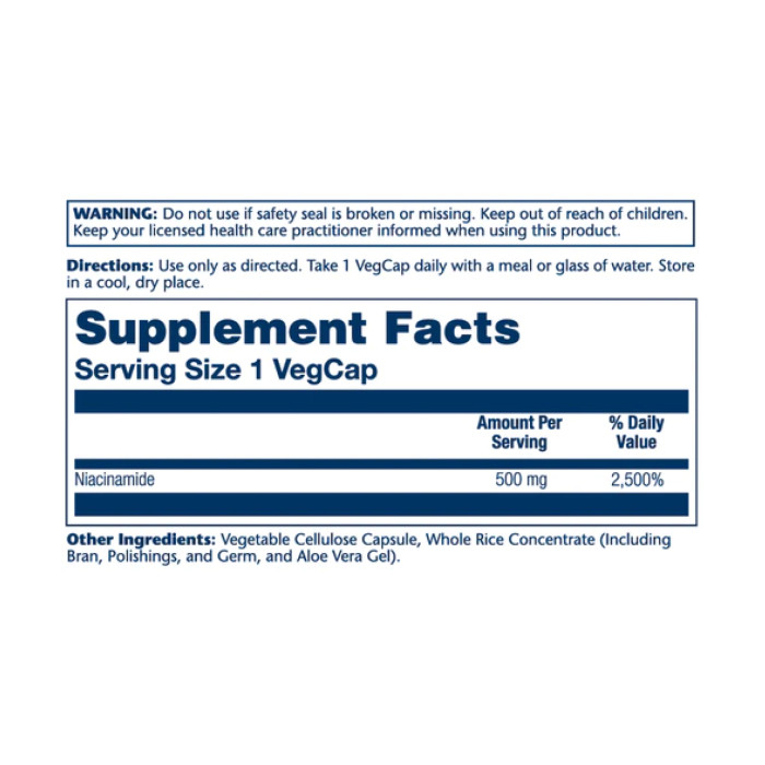 Niacinamide 500mg - 100 vcaps — офіційна ціна та характеристики