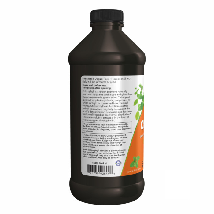 Chlorophyll Liquid Mint - 16 oz — офіційна ціна та характеристики