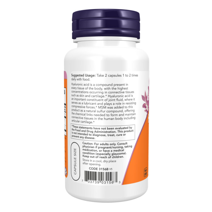 Hyaluronic Acid 50mg+MCM - 120 vcaps — офіційна ціна та характеристики