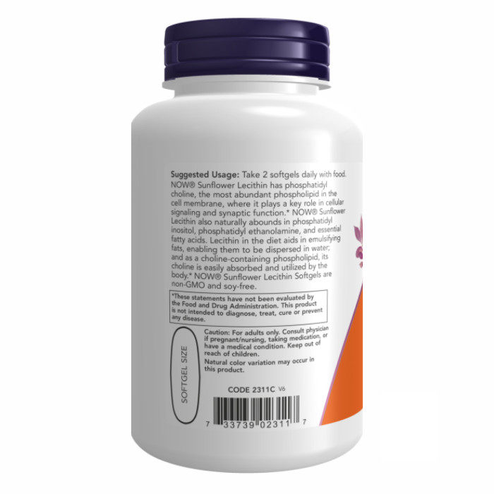Sunflower Lecithin 1200 mg - 100 sgels — офіційна ціна та характеристики