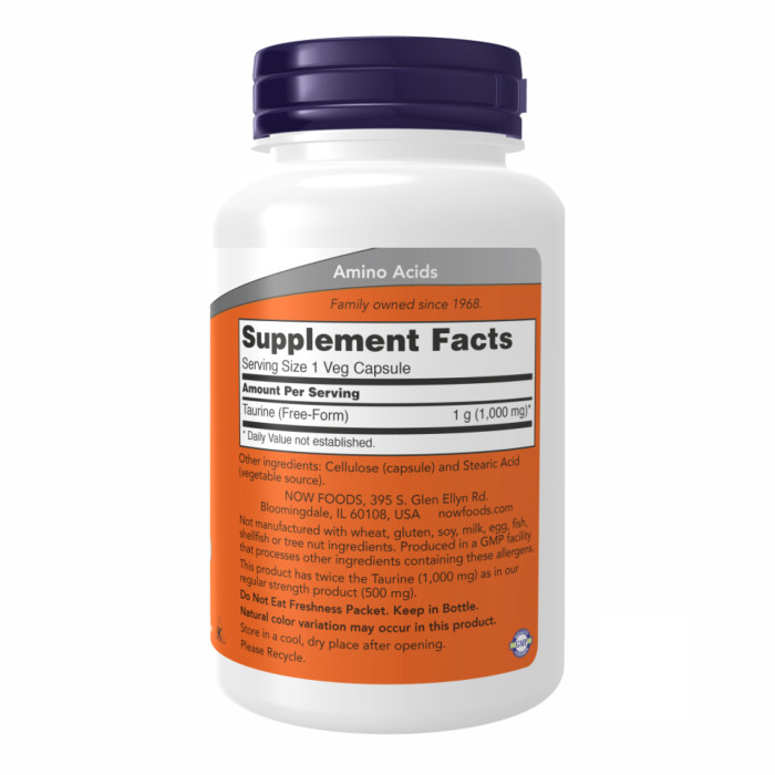 Taurine 1000mg - 100 vcaps — офіційна ціна та характеристики