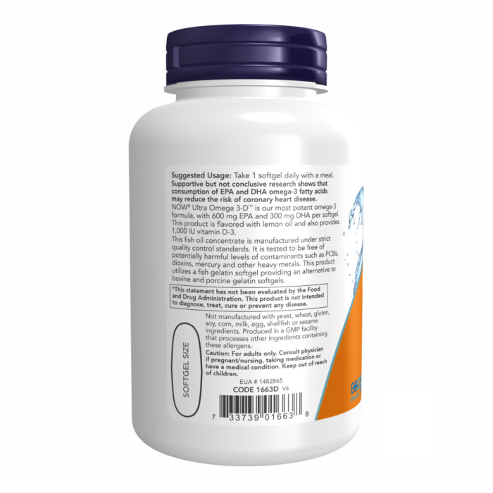 Ultra Omega 3-D™ Fish Oil - 180 Fish Softgels — офіційна ціна та характеристики