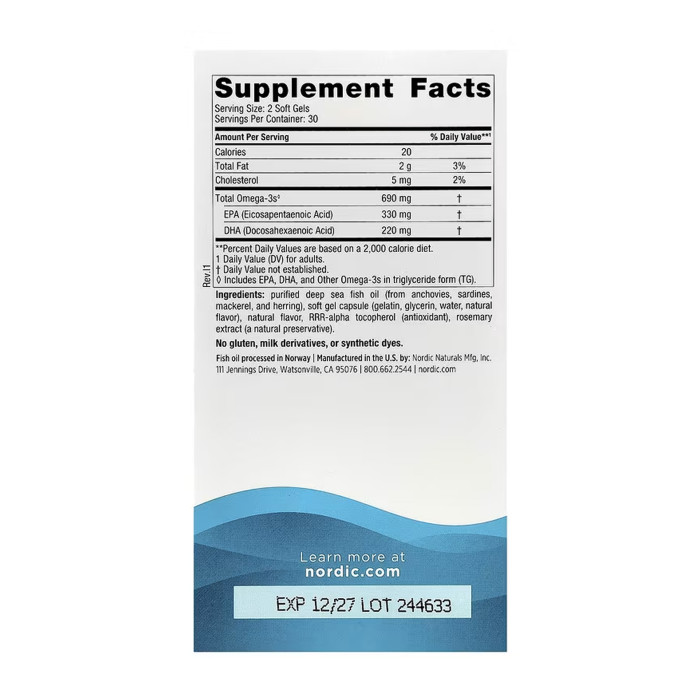 Omega-3 - 60 softgels — офіційна ціна та характеристики