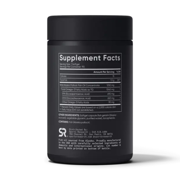 Omega-3 Fish Oil Alaska Pollock 1250mg - 90 softgels — офіційна ціна та характеристики