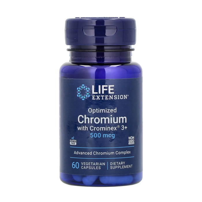 Optimized Chromium with Crominex® 3+ 500 mcg - 60 vcaps — офіційна ціна та характеристики