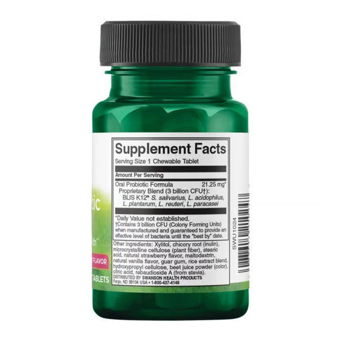 Oral Probiotic Formula 3 billion Cfu - 30 tabs Natural Strawberry — офіційна ціна та характеристики
