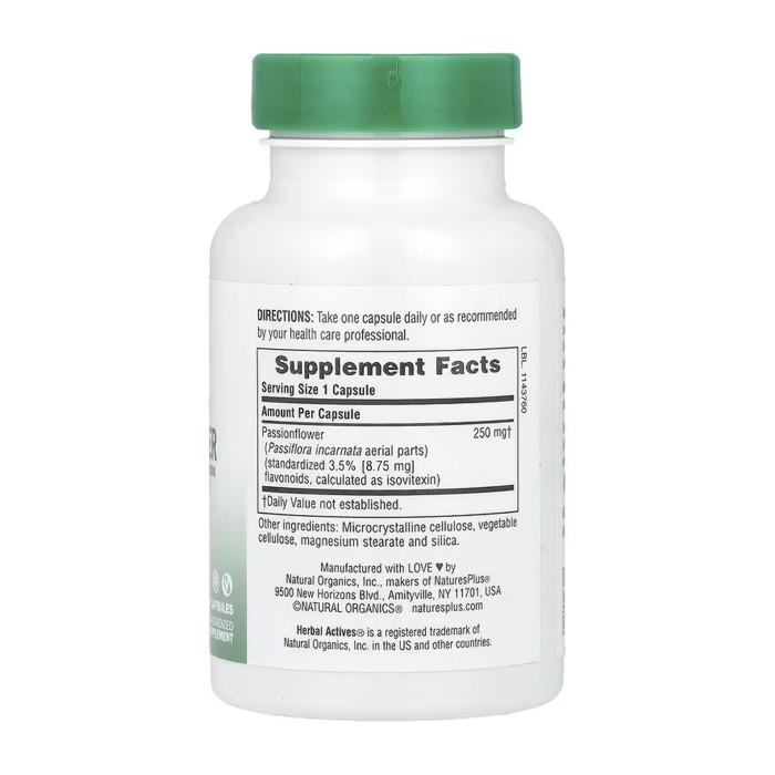 Passion Flower 250 mg - 60 vcaps — офіційна ціна та характеристики