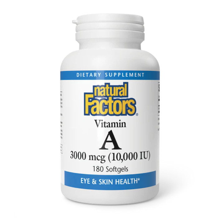 Vitamin A 3000mcg 10000IU - 180 softgels — офіційна ціна та характеристики