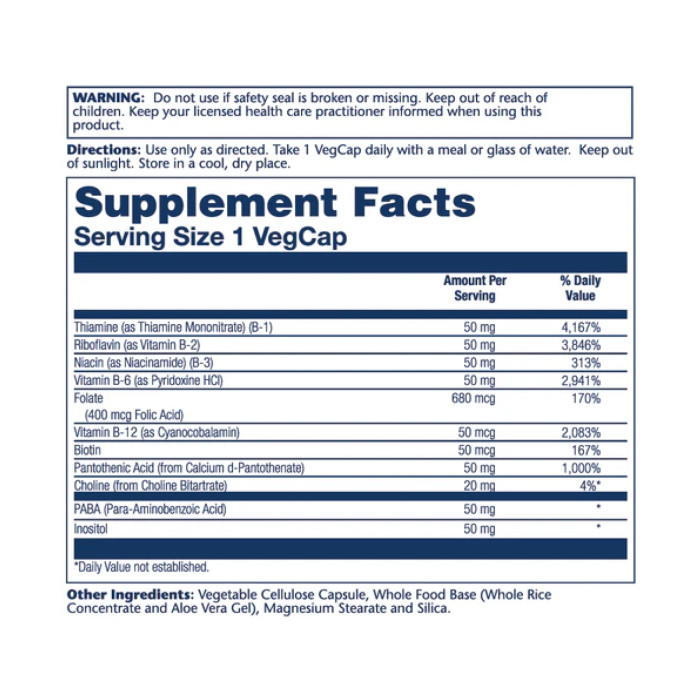 Vitamin B-Complex 50mg - 50 vcaps — офіційна ціна та характеристики