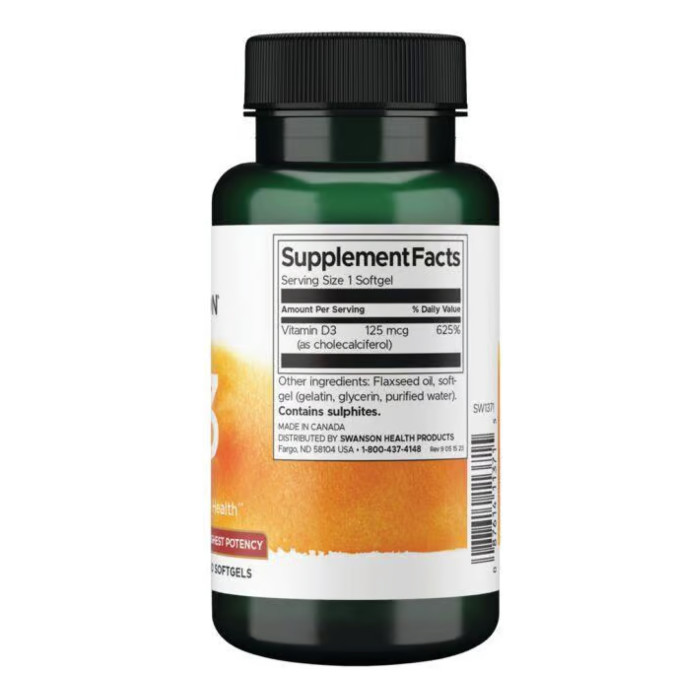 Vitamin D3 Highest Potency 5,000 IU (125 mcg) - 250 sgels — офіційна ціна та характеристики