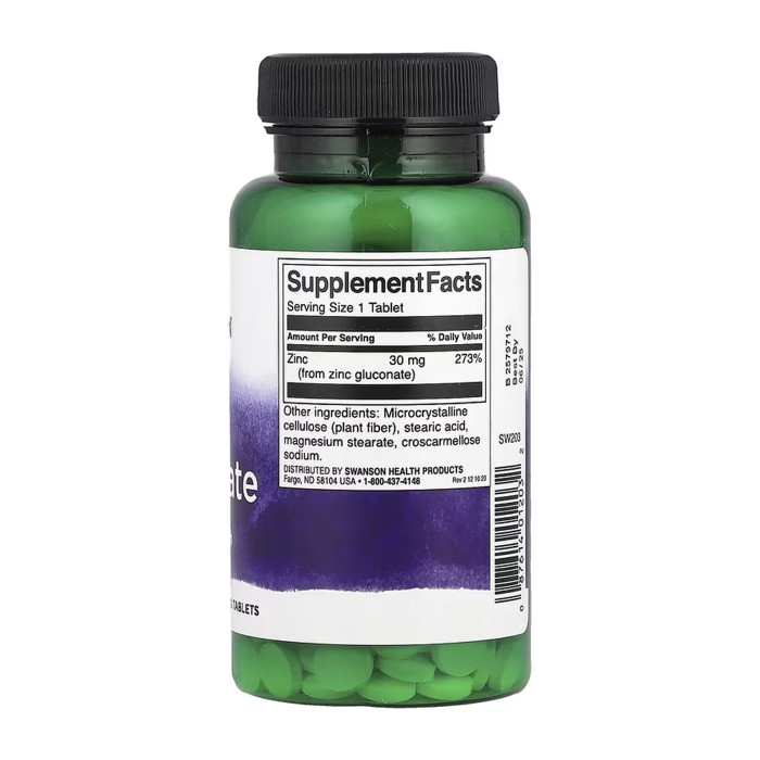 Zinc Gluconate 30 mg - 250 tabs — офіційна ціна та характеристики