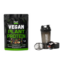 Vegan Plant Protein ''Blend'' Feel Power 100% Vegan (Лісовий горіх у шоколаді) + шейкер «Spider bottle», 500 мл.