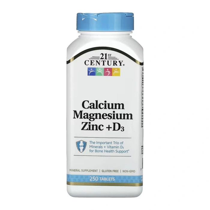 Calcium Magnesium Zinc +D3 - 250 tabs — офіційна ціна та характеристики