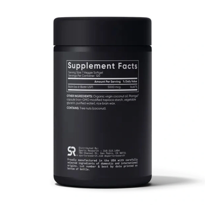 Biotin 5000mcg - 120 veg softgels — офіційна ціна та характеристики