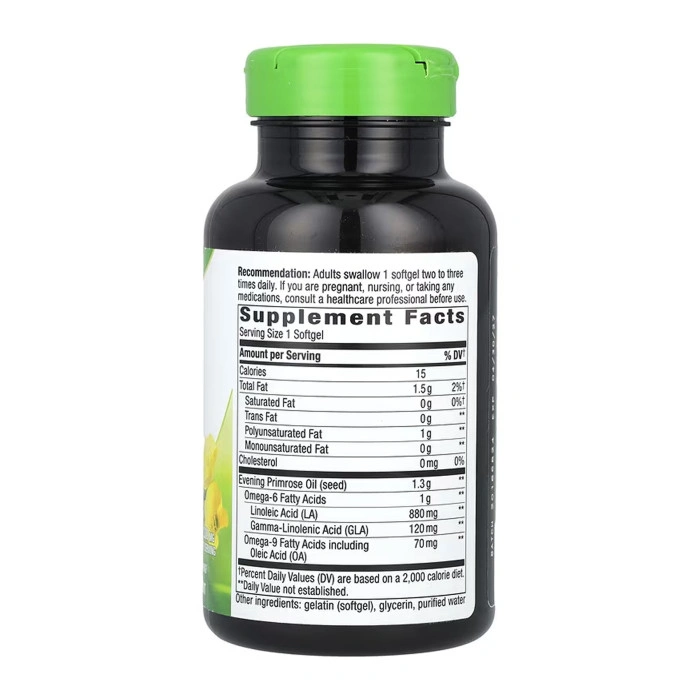 Evening Primrose Oil 1300 mg - 60 softgels — офіційна ціна та характеристики