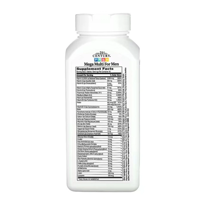 Mega Multi For Men - 90 tabs — офіційна ціна та характеристики