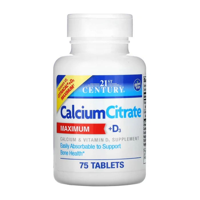 Calcium Citrate + D3 - 75 tabs — офіційна ціна та характеристики